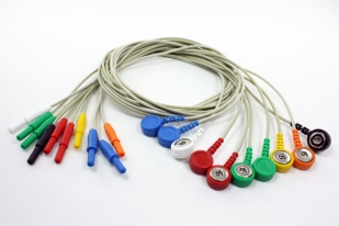 DN/S10G Set di 10 cavetti paziente ECG