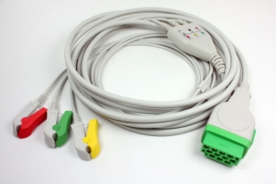 3CM6801 Câble ECG 3 voies monobloc