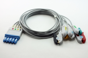 AB/CE5S Set di 5 cavetti paziente ECG